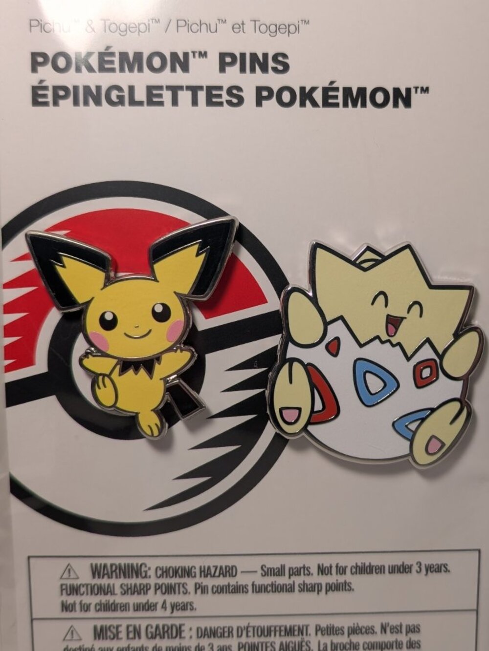 Pokemon TCG Togepi & Pichu Enamel Pins Official Nintendo Lapel Badges Set Of 2